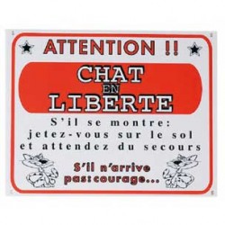 Plaque De Garde Chat En Liberte Flamingo Huberland