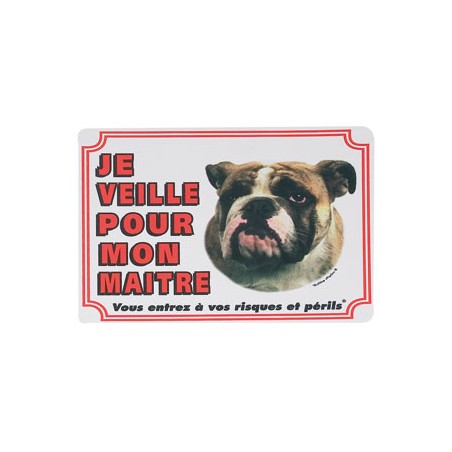 1 Plaque de garde Bulldog Anglais