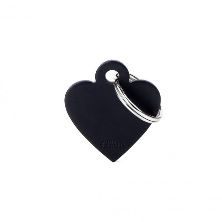 Médaille petit coeur noir recto/verso